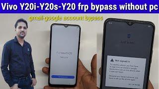 Vivo Y20i Y20s Y20 frp bypass | vivo V2029 google account bypass without pc 100% working trick