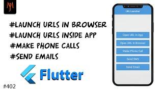 Flutter Tutorial - How To Use URL Launcher | Open URL In Web Browser / In App WebView