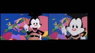 Yakko's World But It's Comparison Between 2 English Ver.