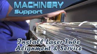 Install Laser Tube, Mirror and Lens, Laser Alignment and Service of CO2 Laser Cutting Machine 2021