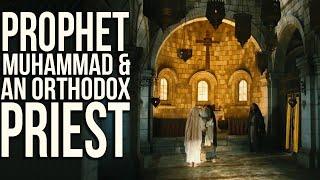 How did Prophet MUHAMMAD (ﷺ) meet the Christian priest in Syria?