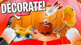 Decorating the SECRET ROOM in the NEW I AM CAT VR MULTIPLAYER UPDATE
