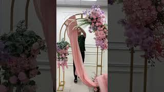 Pink Rose arch decor Hang Floral Row Wedding Backdrop Floor Floral Arrangement #floraldesign #diy