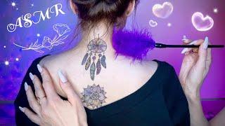 АСМР, Трейсинг и Раскраска ТАТУ, Близкий Шепот / GENTLE ASMR,  tattoo tracing