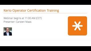 Kerio Operator Certification Training