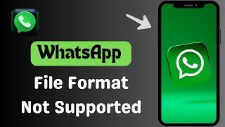 How To Fix WhatsApp The File Format Is Not Supported