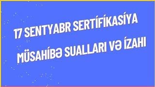 17 Sentyabr Müsahibədə Fərqli suallar olub (Fərəcova Ayşən)