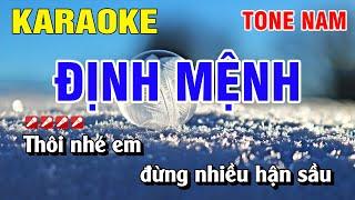 Karaoke Định Mệnh Tone Nam | Nhạc Sống Nguyễn Linh