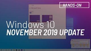 Windows 10 November 2019 Update, version 1909, new features