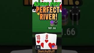 Would YOU Go ALL-IN on PERFECT River in $3000 Pot Against WHALE at High Stakes Online Poker #poker