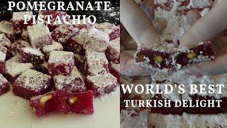 WORLD BEST TURKISH DELIGHTS - HOW TO MAKE THE BEST TURKISH DELIGHTS - POMEGRANATE TURKISH DELIGHT