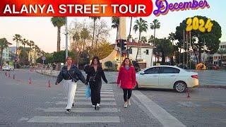 ALANYA STREET TOUR 2024 DECEMBER ! ALANYA CITY CENTER ANTALYA TURKEY TRAVEL TURKEY HOLIDAY 4K VIDEO