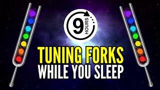 9 HOURS Tuning Forks | Clearing HEAVY Energy from Your Chakras