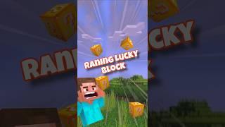 Raining Lucky Block in Minecraft!  #Shorts