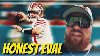 My honest evaluation of 49ers embarrassing loss to Dolphins, OL woes, Brock Purdy at fault for INT?