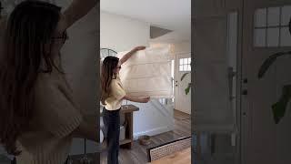 Clean lines , soft light —the perfect Roman shades for a dream kitchen #kitchencurtains⁠