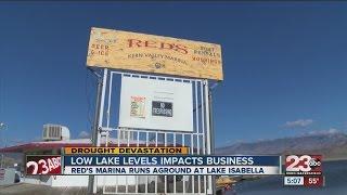 Reds Kern Valley Marina runs aground at Lake Isabella