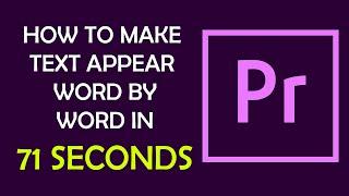 How to Make Text Appear Word by Word in Adobe Premiere Pro