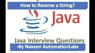 How to Reverse a String - Java Interview Question -1