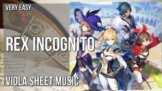 Viola Sheet Music: How to play Rex Incognito (Genshin Impact) by Yu Peng Cheng