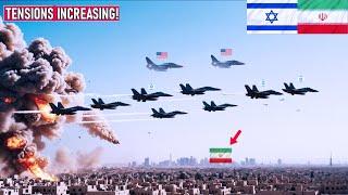 Down! 13 Israeli F-35 Fighter Jets Fly Over Iran Sea to Attack Iran Military at Border!