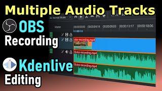 How to Record multiple Audio Tracks - OBS/Kdenlive Tutorial