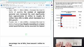 ASMR IELTS Writing - How about a chart with little to write about? - WITH COMMENTARY