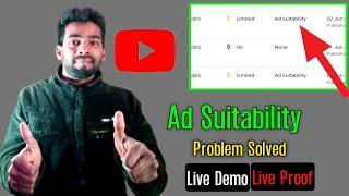 how to solve limited ad suitability problem youtube video in Hindi 2022