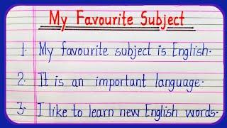 10 Lines Essay On My Favourite Subject English / Essay On My Favourite Subject/My Favourite Subject