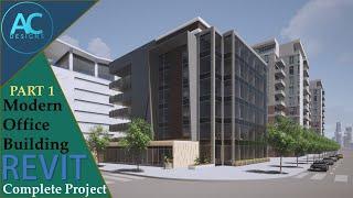 Modern Office Building | Part 1 | Complete Step by Step | Revit Project Tutorial