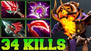 34 Kills Clinkz Dota 2 Safe Lane New Meta 7.37 Carry Pro Gameplay Skills Item Build Support