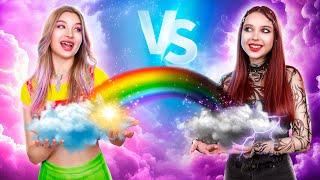 Goth Girl vs Rainbow Girl! Битва Хорошей и Плохой Студентки в Школе