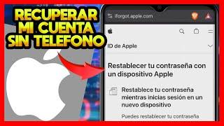 COMO RECUPERAR MI CUENTA DE ICLOUD SIN NUMERO DE TELEFONO