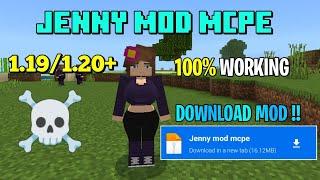 How to download jenny mod in Minecraft PE 1.20+ | Minecraft jenny Addon download #detonicgamerz