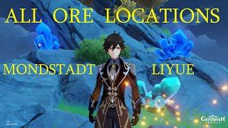 ALL ORE LOCATIONS in Mondstadt & Liyue Genshin Impact