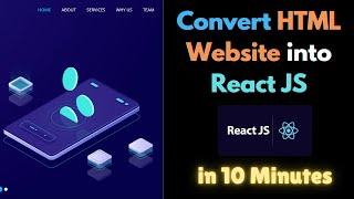 How to Integrate HTML Template into React JS Project | React JS Tutorial