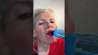 ASMR sucking on baby bottle pop candy Mukbang #shorts #teeth #asmr ￼