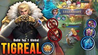 100% UNKILLABLE!! Super Tank Tigreal MVP Plays!! - Build Top 1 Global Tigreal ~ MLBB