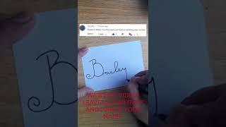 Amazing Subscriber Suggest to write their name: Calligraphy Art Writing #Shorts #ArtShorts #Ad