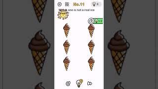 Brain Out Level 11 Puzzle - Which one is not real ice cream Walkthrough Solutions