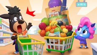 Shopping at the Supermarket | Educational Cartoons for Kids | Police Cartoon | Sheriff Labrador