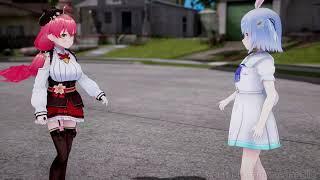 Miko Roast Pekora (ai voices) (GTA V LAMAR PARODY) [MMD] 3D Animation