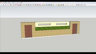 Fence drawing, sketchup tutorial