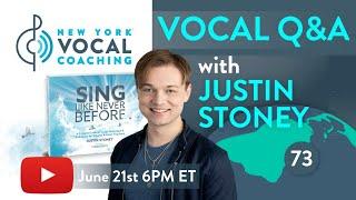 Vocal Q&A w/ Justin Stoney - 6PM ET | TECHNICAL DIFFICULTIES, SEE **NEW LINK** BELOW IN DESCRIPTION