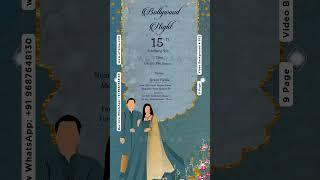 Wedding video of gujarati patel family in english with traditional Canva Editable video Template 592