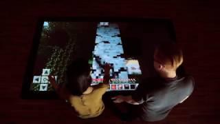 Playing Minecraft on the World's Largest Production Touch Table