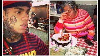 6ix9ine Mom Gets Emotional After Surprising Her $1M Cash For Bday