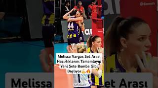 Melissa Vargas During A Set Break at Vakıfbank Fenerbahçe Match #volleyball #melissavargas