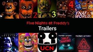 All FNaF trailers 2014 - 2021(Five Nights at Freddy's 1. 2. 3. 4. World. SL. FFPS. UCN. VR HW. SB.