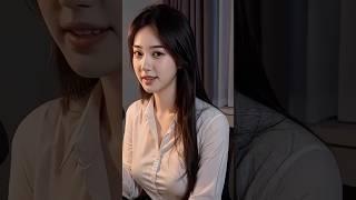 a innocent girl live-streamer patiently returned to the audience's question, looking a little tired